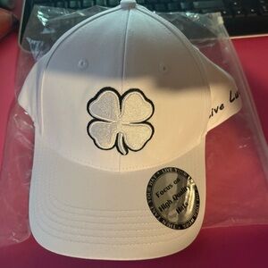 White Clover Embroidered Cap